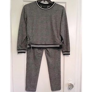 Girls Ally B. Black & White Plaid Outfit